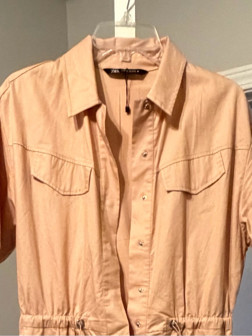 Zara Tan Utility Boilersuit Jumpsuit - NWT - Size XS